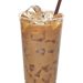 iced coffee in disposable to go cup or coffee latte in take away or to go cup isolated on white background including clipping path